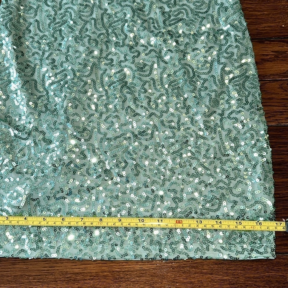 NWT H&M green sequin party dress size XS - Picture 7 of 10